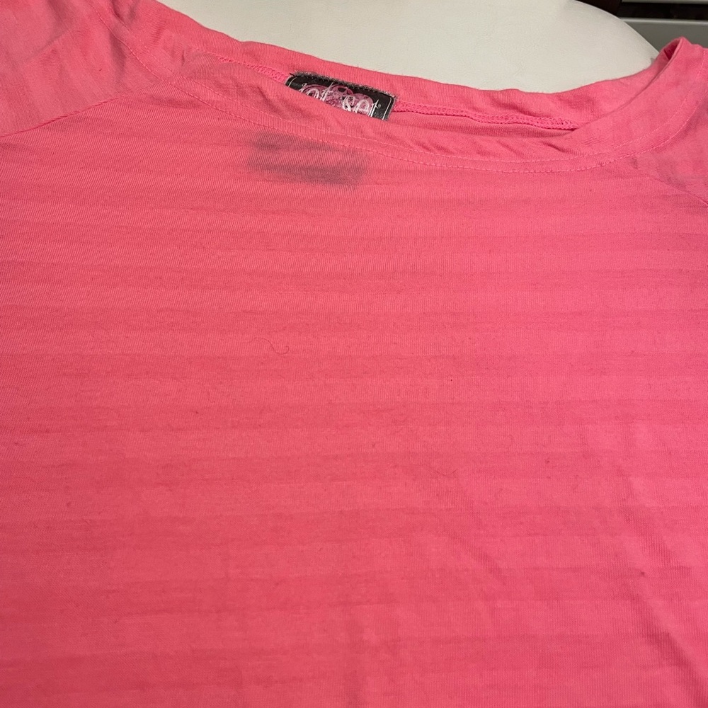 Pink off shoulder shirt